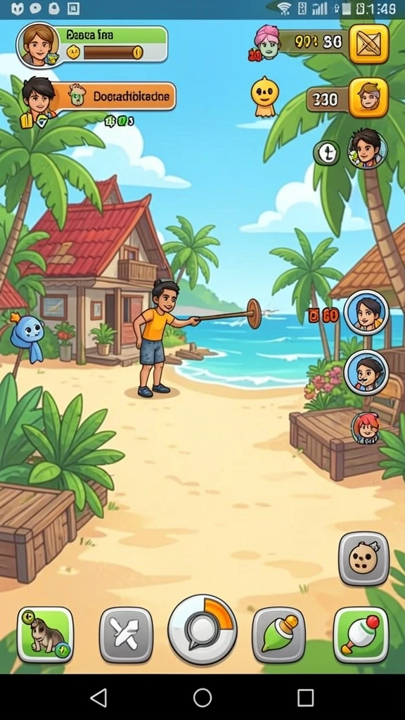 rpgame - Pemandangan dunia RPGAME yang luas dan beragam lokasi menarik.